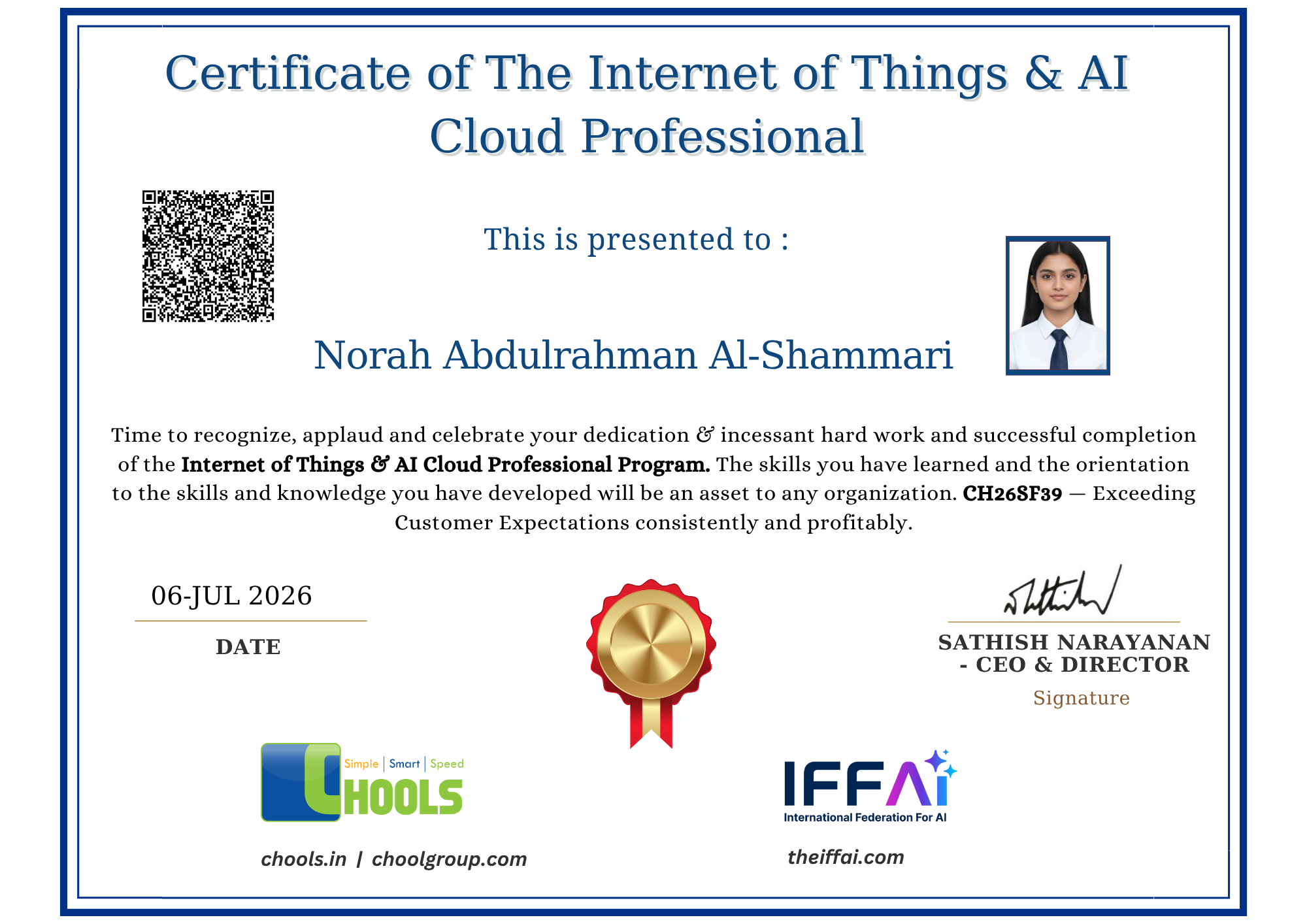 Internet of Things & AI Cloud Professional Program Certificate